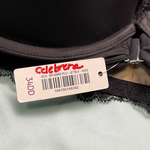 Adore Me Black Lace Front Hook Racerback Underwire Contour Bra - Picture 3 of 9